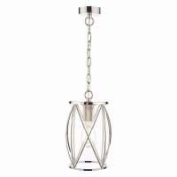 Laura Ashley Beckworth Lantern Polished Nickel Glass