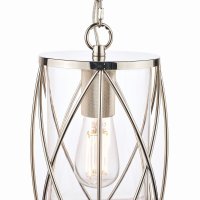 Laura Ashley Beckworth Lantern Polished Nickel Glass