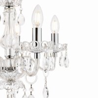 Laura Ashley Harriet 5 Light Crystal & Polished Chrome Chandelier