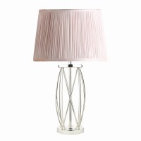 Laura Ashley Beckworth Small Table Lamp Polished Nickel Glass Base Only