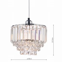Laura Ashley Vienna Easy Fit Pendant Crystal & Polished Chrome