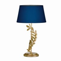Laura Ashley Archer Table Lamp Leaf Design Gold with Shade
