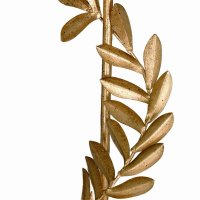 Laura Ashley Archer Table Lamp Leaf Design Gold with Shade