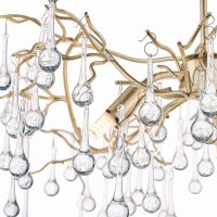 Laura Ashley Willow 3lt Pendant Champagne & Clear Crystal