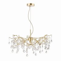 Laura Ashley Willow 3lt Pendant Champagne & Clear Crystal