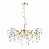 Laura Ashley Willow 3lt Pendant Champagne & Clear Crystal