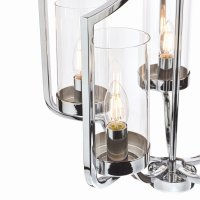 Laura Ashley Joseph 5lt Chandelier Polished Chrome Glass