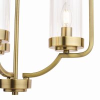 Laura Ashley Joseph 3lt Chandelier Antique Brass Glass