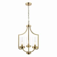 Laura Ashley Joseph 3lt Chandelier Antique Brass Glass