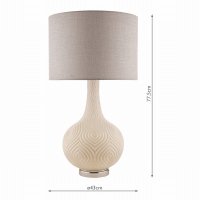 Laura Ashley Grace Table Lamp Patterned Glass with Shade