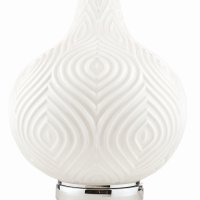Laura Ashley Grace Table Lamp Patterned Glass with Shade