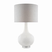 Laura Ashley Grace Table Lamp Patterned Glass with Shade