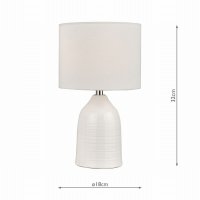 Laura Ashley Penny Twin Pack Table Lamp Cream with Shade