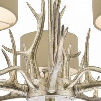 Laura Ashley Mulroy 5lt Antler Chandelier Champagne with Shades