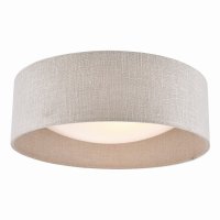Laura Ashley Bacall 2lt Flush Silver Linen Shade