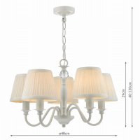 Laura Ashley Ellis 5lt Pendant Grey with Shades