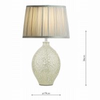 Laura Ashley Picardie Ceramic Table Lamp Green Polished Chrome Base Only