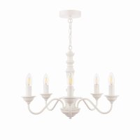 Laura Ashley Tate 5lt Pendant Distressed Off White Fitting Only