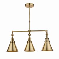 Laura Ashley Rufus 3lt Bar Pendant Antique Brass