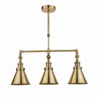 Laura Ashley Rufus 3lt Bar Pendant Antique Brass
