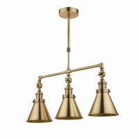 Laura Ashley Rufus 3lt Bar Pendant Antique Brass