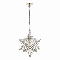 Laura Ashley Large Star Pendant Silver Glass