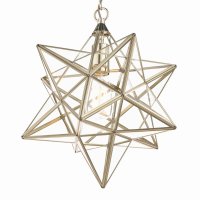 Laura Ashley Large Star Pendant Silver Glass