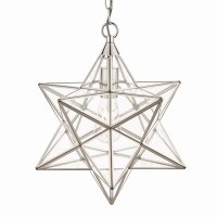 Laura Ashley Large Star Pendant Silver Glass
