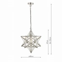 Laura Ashley Large Star Pendant Silver Glass