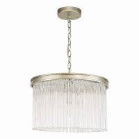 Laura Ashley Manon 3lt Pendant Champagne Clear Glass