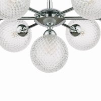 Laura Ashley Atherton 7lt Semi Flush Polished Chrome Glass