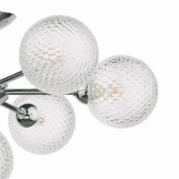 Laura Ashley Atherton 7lt Semi Flush Polished Chrome Glass