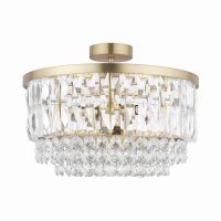 Laura Ashley Rhosill 3 Light Semi Flush Glass & Antique Brass