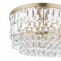 Laura Ashley Rhosill 3 Light Semi Flush Glass & Antique Brass