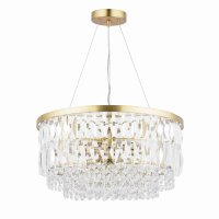 Laura Ashley Rhosill 4 Light Pendant Glass & Antique Brass