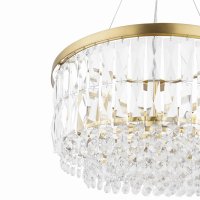 Laura Ashley Rhosill 4 Light Pendant Glass & Antique Brass