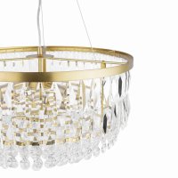Laura Ashley Rhosill 4 Light Pendant Glass & Antique Brass