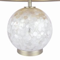 Laura Ashley Mathern Table Lamp Cream Shell & Champagne with Shade