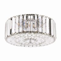 Laura Ashley Fernhurst 3 Light Flush Crystal & Polished Chrome