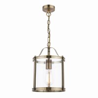 Laura Ashley Harrington Pendant Antique Brass & Glass