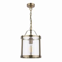 Laura Ashley Harrington Pendant Antique Brass & Glass