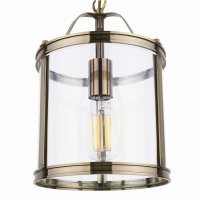 Laura Ashley Harrington Pendant Antique Brass & Glass
