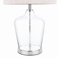 Laura Ashley Ockley Touch Table Lamp Polished Chrome & Glass with Shade