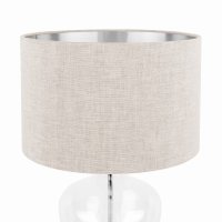 Laura Ashley Ockley Touch Table Lamp Polished Chrome & Glass with Shade