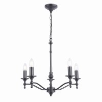 Laura Ashley Ludchurch 5 Light Chandelier Industrial Black Fitting Only