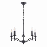 Laura Ashley Ludchurch 5 Light Chandelier Industrial Black Fitting Only