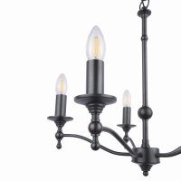 Laura Ashley Ludchurch 5 Light Chandelier Industrial Black Fitting Only