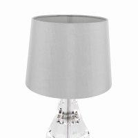 Laura Ashley Humby Touch Table Lamp Crystal & Polished Nickel with Shade