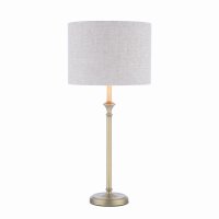 Laura Ashley Highgrove Table Lamp Matt Antique Brass with Shade