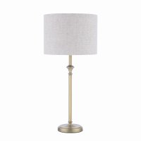Laura Ashley Highgrove Table Lamp Matt Antique Brass with Shade